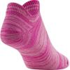 imageUnder Armour womens Essential 20 No Show Socks 6pairs DiscontinuedRebel Pink Assorted Lockedin Fit