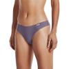 imageUnder Armour Womens 3pack Pure Stretch No Show Thong Underwear Allday Comfort ampamp Ultrasoft FitClub Purple 530Black Rose
