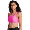 imageUnder Armour Womens Crossback Mid Impact Sports Bra656 Rebel Pink  Rebel Pink  White