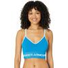 imageUnder Armour Womens Seamless Low Long BraCruise Blue 899Electric Tangerine