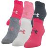 imageUnder Armour womens Essential 20 Lightweight No Show Socks 6pairsCerise Pink Assorted