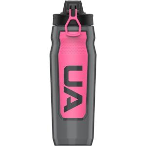 imageUNDER ARMOUR 32oz Playmaker Squeeze Water BottlePitch GreyCerise