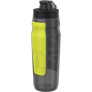 imageUNDER ARMOUR 32oz Playmaker Squeeze Water BottlePitch GreyHi Vis Yellow