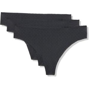 imageUnder Armour Womens 3pack Pure Stretch No Show Thong Underwear Allday Comfort ampamp Ultrasoft FitBlack