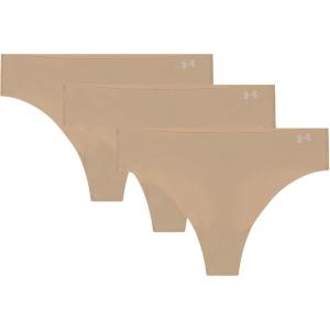 imageUnder Armour Womens 3pack Pure Stretch No Show Thong Underwear Allday Comfort ampamp Ultrasoft FitHue 500