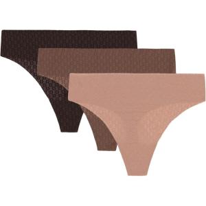 imageUnder Armour Womens 3pack Pure Stretch No Show Thong Underwear Allday Comfort ampamp Ultrasoft FitTourmaline Pink