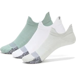imageUnder Armour Womens Breathe Lite No Show Socks 3 Pack348 Silica Green  White  Titan Gray