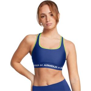 imageUnder Armour Womens CrossBack Mid Bra432 Tech Blue  Retro Green  White