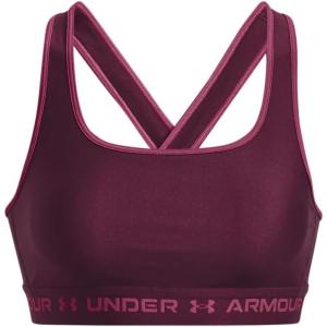 imageUnder Armour Womens CrossBack Mid Bra572 Purple Stone   Charged Cherry