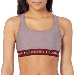 imageUnder Armour Womens CrossBack Mid Bra600 Dark Maroon Light Heather   Beta