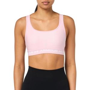 imageUnder Armour Womens CrossBack Mid Bra648 Prime Pink   White