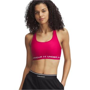 imageUnder Armour Womens CrossBack Mid Bra681 Shaded Fuchsia   White