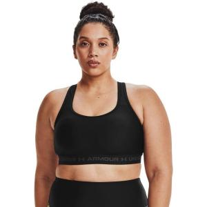 imageUnder Armour Womens CrossBack Mid BraBlack 001Jet Gray