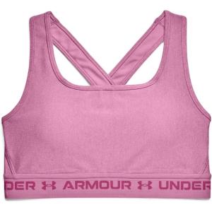 imageUnder Armour Womens CrossBack Mid BraPlanet Pink Light Heather 680Pink Quartz