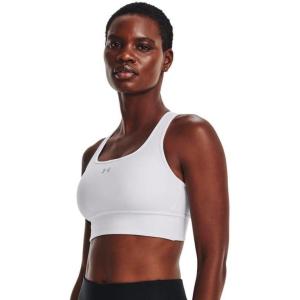 imageUnder Armour Womens Crossback Longline MidImpact Sports BraBra100 White   Mod Gray