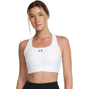 imageUnder Armour Womens Crossback Longline MidImpact Sports BraBra101 White   Black