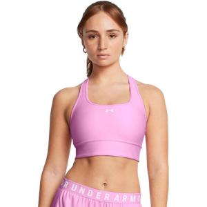 imageUnder Armour Womens Crossback Longline MidImpact Sports BraBra638 Stellar Pink   White