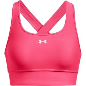 imageUnder Armour Womens Crossback Longline MidImpact Sports BraBraPink Shockposh Pink