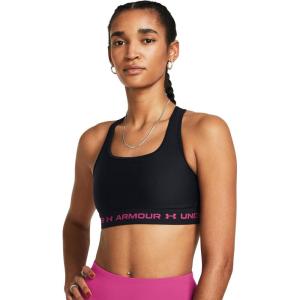 imageUnder Armour Womens Crossback Mid Impact Sports Bra004 Black  Black  Astro Pink