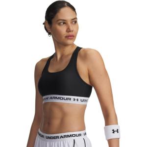 imageUnder Armour Womens Crossback Mid Impact Sports Bra007 Black  White  Black