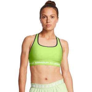 imageUnder Armour Womens Crossback Mid Impact Sports Bra304 Morph Green   White