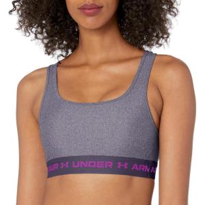 imageUnder Armour Womens Crossback Mid Impact Sports Bra558 Tempered Steel Light Heather   Strobe