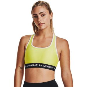 imageUnder Armour Womens Crossback Mid Impact Sports Bra743 Lime Yellow   White