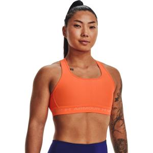 imageUnder Armour Womens Crossback Mid Impact Sports Bra866 Orange Blast   Frosted Orange