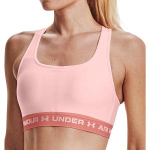 imageUnder Armour Womens Crossback Mid Impact Sports BraBeta Tint 658Stardust Pink