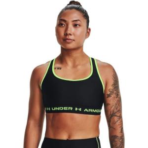 imageUnder Armour Womens Crossback Mid Impact Sports BraBlack 002Quirky Lime