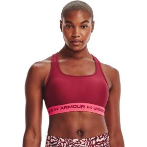 imageUnder Armour Womens Crossback Mid Impact Sports BraBlack Rose 664Black Rose