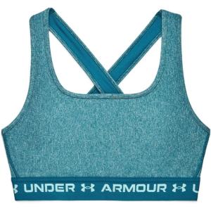 imageUnder Armour Womens Crossback Mid Impact Sports BraLegion Blue Light Heather 400Breeze