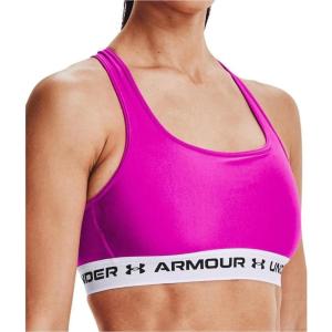 imageUnder Armour Womens Crossback Mid Impact Sports BraMeteor Pink 660White