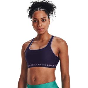 imageUnder Armour Womens Crossback Mid Impact Sports BraPurple Switch 570Club Purple