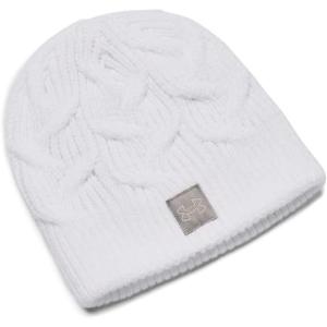 imageUnder Armour Womens Halftime Cable Knit Beanie100 White  Ghost Gray  White