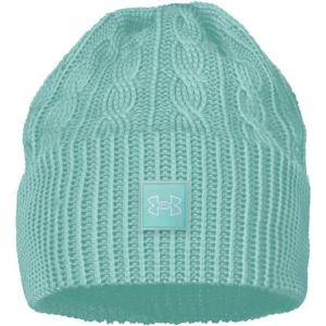 imageUnder Armour Womens Halftime Cable Knit Beanie361 Neo Turquoise  Neo Turquoise  White