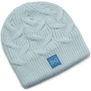 imageUnder Armour Womens Halftime Cable Knit Beanie469 Fuse Teal  Chicago Blue  Fuse Teal