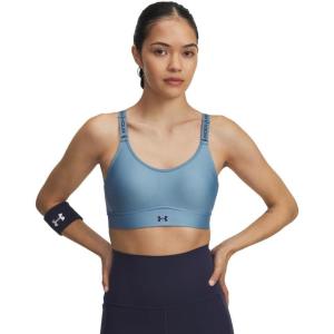 imageUnder Armour Womens Infinity Mid Impact Sports Bra418 Blue Smoke   Midnight Navy