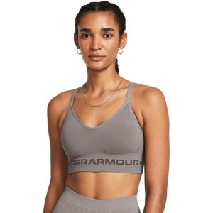 imageUnder Armour Womens Seamless Low Long Bra294 Pewter   Fresh Clay