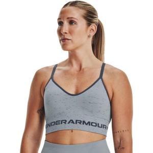 imageUnder Armour Womens Seamless Low Long Bra465 Harbor Blue   Gravel