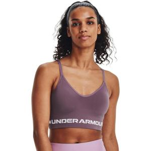 imageUnder Armour Womens Seamless Low Long Bra500 Misty Purple   White