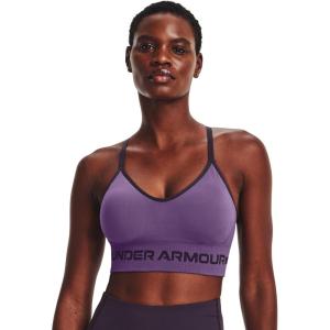 imageUnder Armour Womens Seamless Low Long Bra571 Retro Purple  Tux Purple  Tux Purple