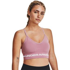 imageUnder Armour Womens Seamless Low Long Bra697 Pink Elixir  Pink Elixir  White