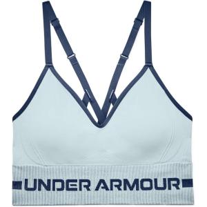 imageUnder Armour Womens Seamless Low Long BraBreaker Blue 478White