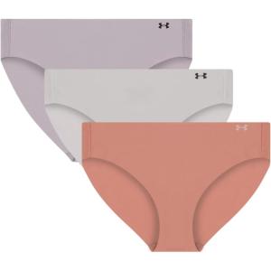 imageUnder Armour womens 3pack Pure Stretch No Show Bikini Underwear Allday Comfort ampamp Ultrasoft FitCanyon Pink