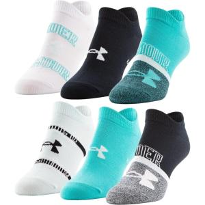 imageUnder Armour womens Essential 20 Lightweight No Show Socks 6pairsBlackNeptuneWhite