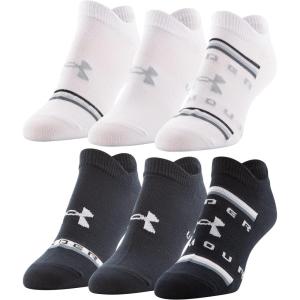 imageUnder Armour womens Essential 20 No Show Socks 6pairs DiscontinuedBlackBlackMod Gray
