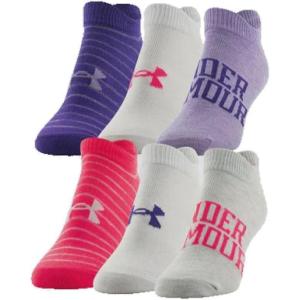imageUnder Armour womens Essential 20 No Show Socks 6pairs DiscontinuedHalo Gray Assorted