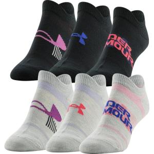 imageUnder Armour womens Essential 20 No Show Socks 6pairs DiscontinuedHalo Gray Assorted Lockedin Fit