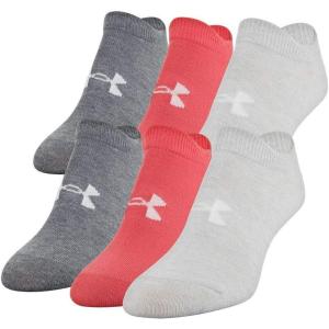 imageUnder Armour womens Essential 20 No Show Socks 6pairs DiscontinuedHeather Assorted